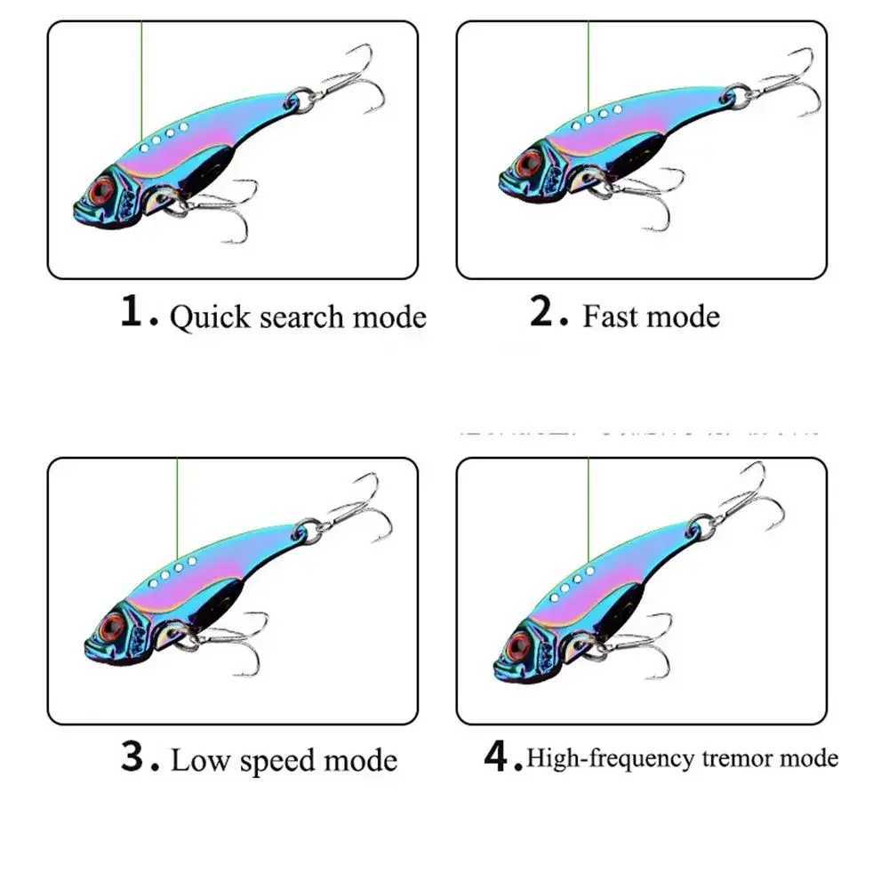 New 1pc/lot Metal VIB 3/7/10/15g Fishing Lure Vibration Spoon Spinner Lure Crankbait Bass Artificial Hard Bait Cicada VIB Tackle Z250411