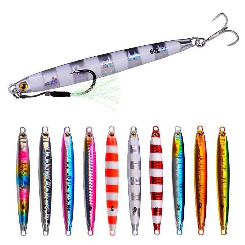 10g20g30g40g50g60g80g Metal Jig Fishing Lure Jigging Bait Spinnerbait Jerkbait Swimbait Whopper Plopper Pesca Isca Artificial Z250411