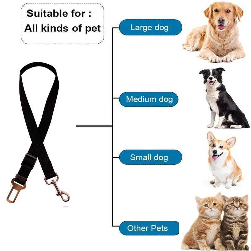 Adjustable pets cats dogs car seats pet seats vehicles dog harnesses lead clips safety Lr towing dog collars dog accessories Y250412