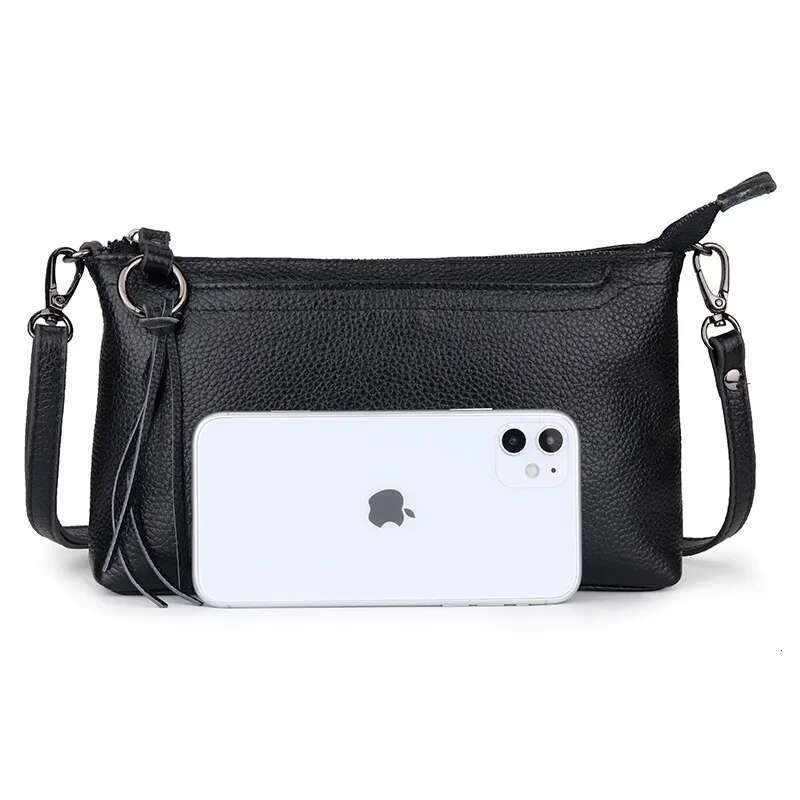 Small Genuine Leather Crossbody Bag Mobile Phone Purse Versatile Female Messenger Bags For Women