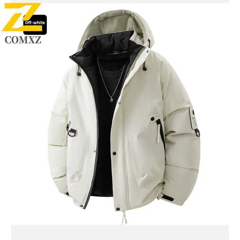 COMXZ 2025 Autumn Winter Outdoor New Jacket Men Hooded Water Resistant Windproof Couple Set Triple Proof lightweight windbreakerT251112