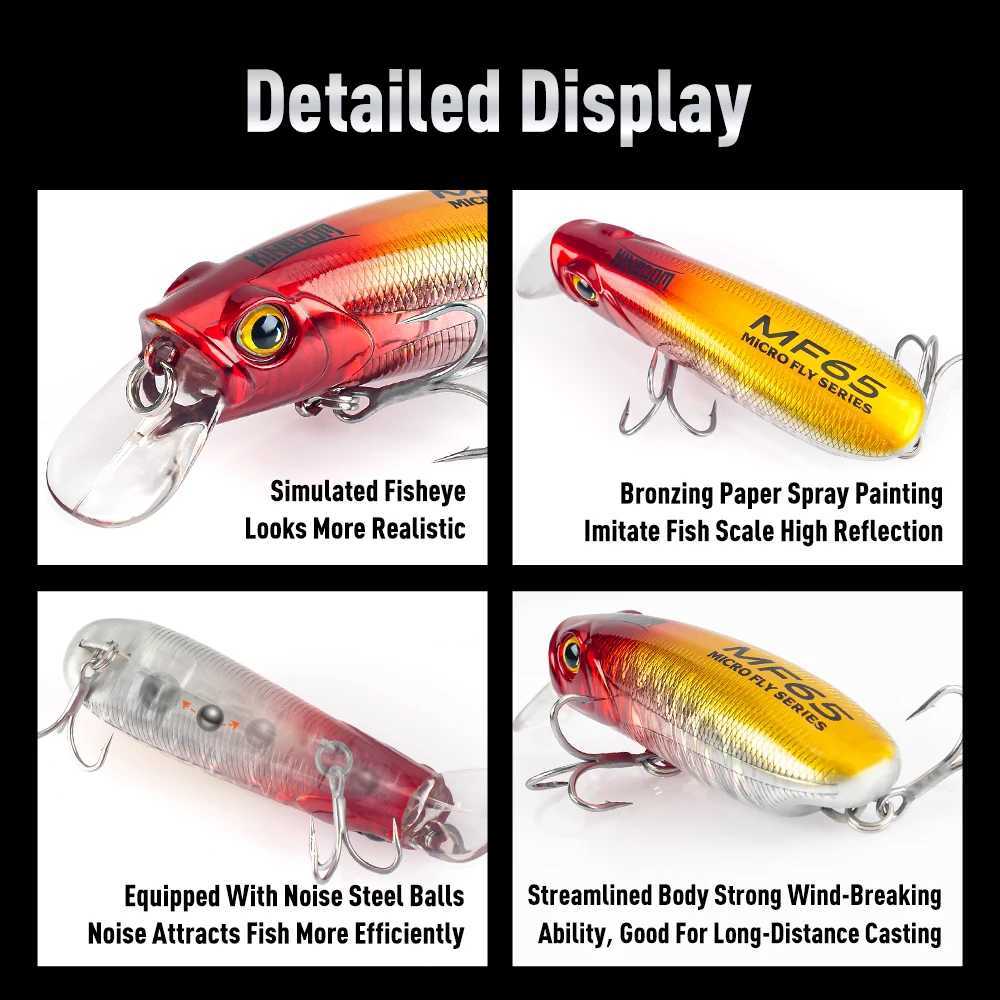 Kingdom Fishing Lure Sinking Floating Minnow 45mm 55mm 65mm Wobblers Artificial Hard Baits Long Casting Fishing Tackle Lures Z250411