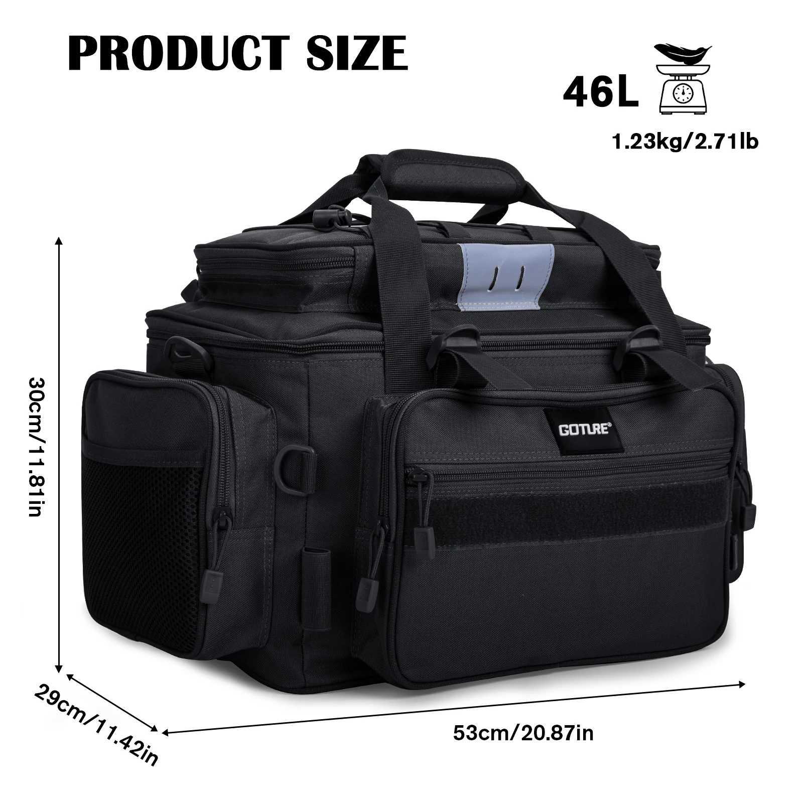 Goture Outdoor Cycling Sports Storage Shoulder Bag Waterproof Bag Large Capacity Hunting Tactical Soft Bag Camping Fishing Kit Z250411