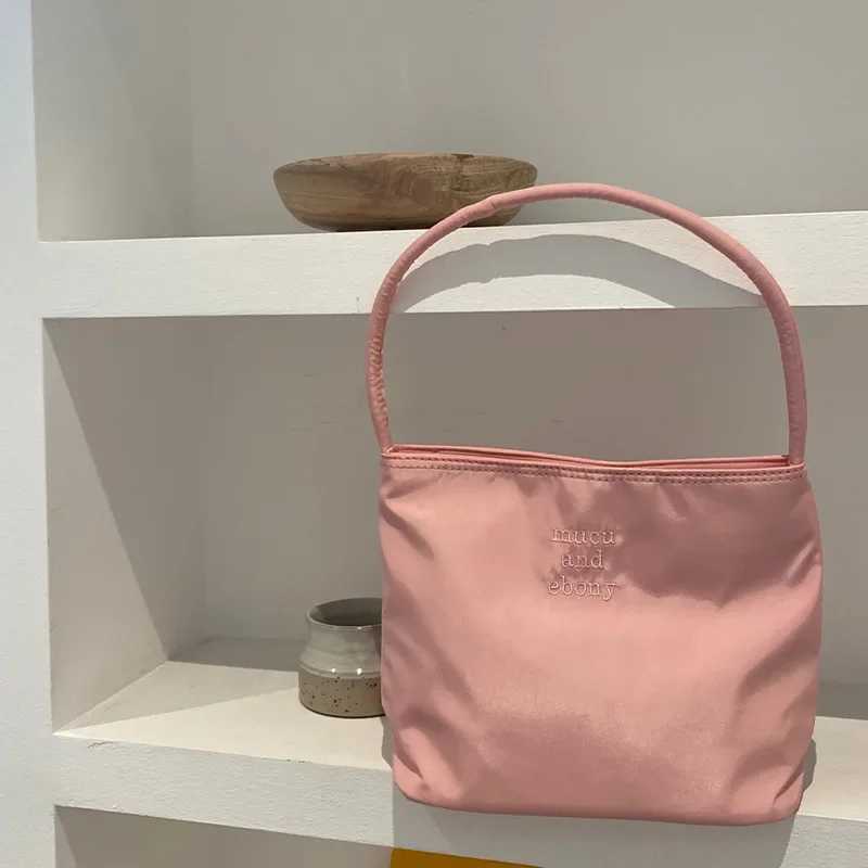 Korean Mucu and by Fiable Embroidered High Elasticity Waterproof Nylon Versatile Casual Womens Shoulder BagXJ250412