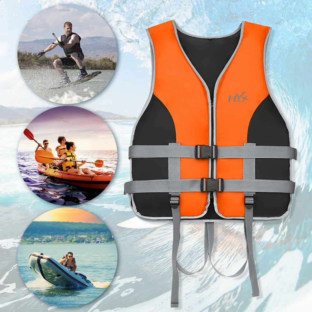 Neoprene Life Jacket for Adult Children Water Sport Buoyancy Jacket Life Vest Swimming Boating Skiing Driving Vest Drift 250411