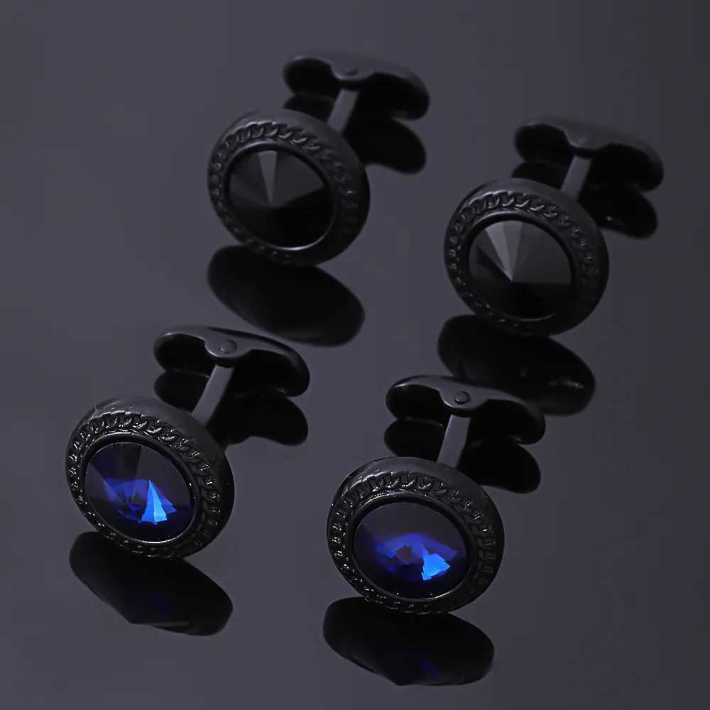 French Geometric Round Cufflinks Fashion Mens Business Banquet Set Shirt Cufflinks Button Luxury Wedding Cufflinks Gift 2024T250412