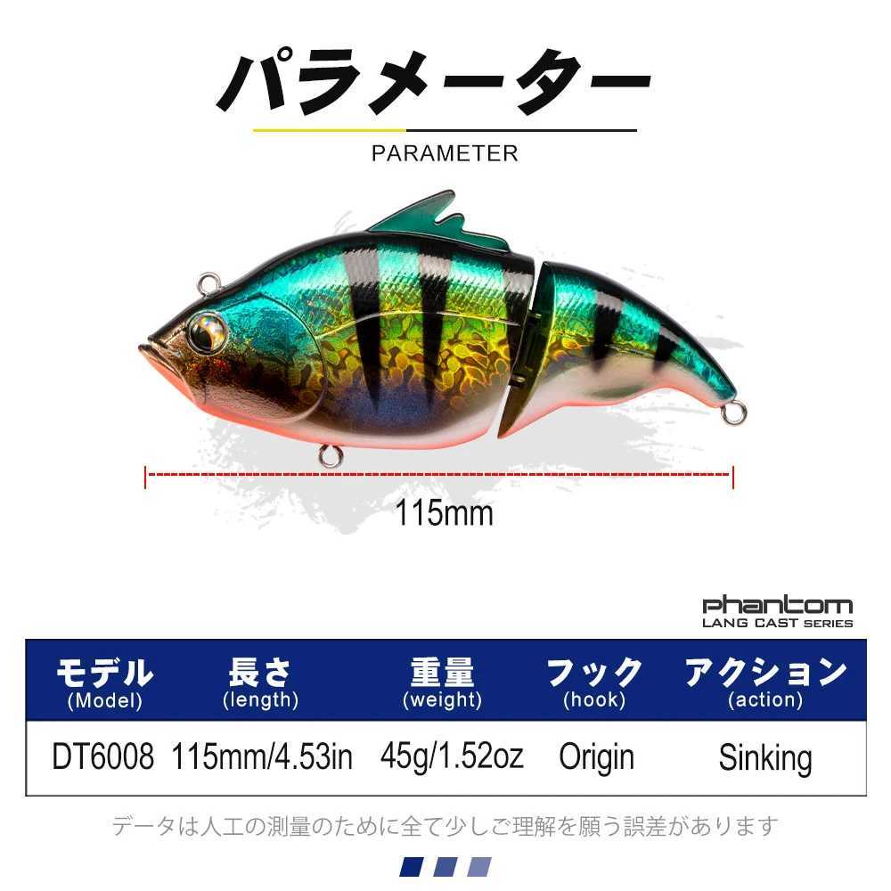 D1 Fishing Vatalion Lure 115mm 45g Sinking Artificial Hard Lipless Wobblers For Pike Bass 2024 Fishing Accessories Z250411