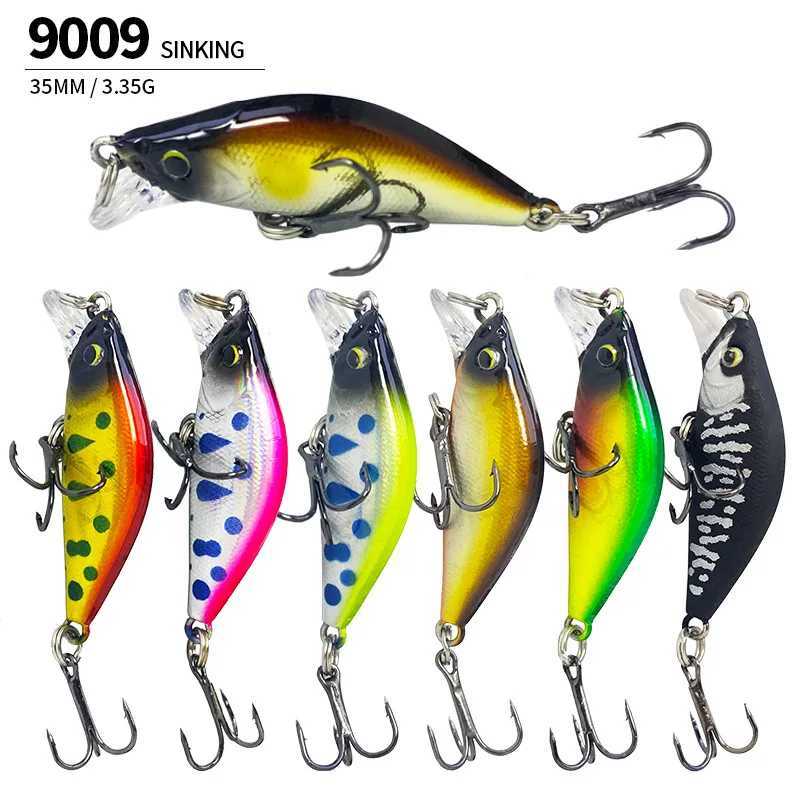 Minnow Submergence Lures Artificial Bait 35mm/3.35g Surface Fishing Hard Bait Luya Bait Plastic Bait Bionic Bait Fishing Gear L Z250411