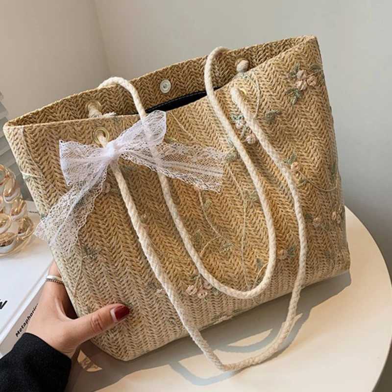 Handbag Women Lace Ins Straw Multi-purpose Single Shoulder Bag Female Fashion Large Capacity Hand Woven Totes For LadiesT2511112