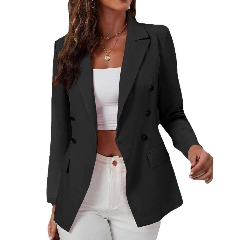 2025 In Stock Cross-Border European And American Amazon Wish Spring Summer Women's Slim Fit Long Sleeve Blazer Versatile 1620 Ba32 726c 283d