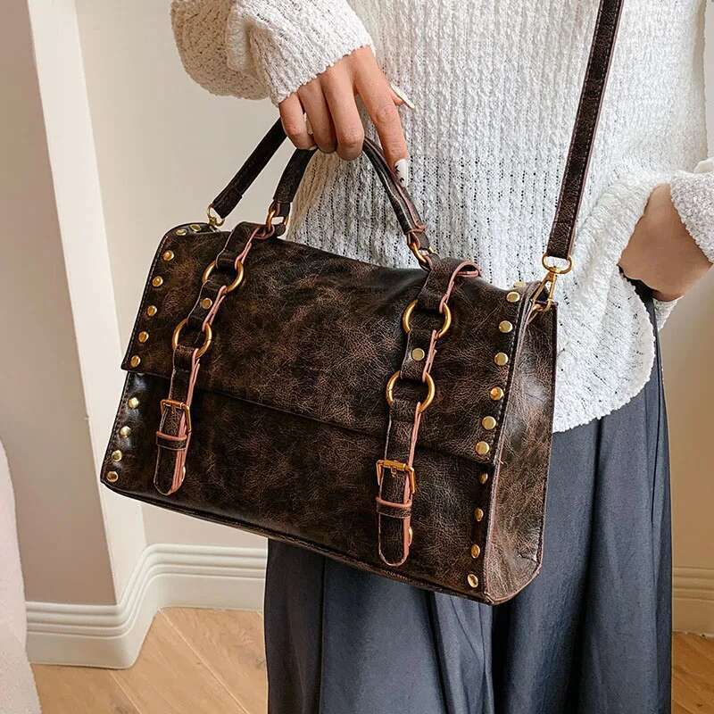 Artificial Leather High Capacity Designer Lady Crossbody Messenger Purse Briefcase Handbags Shoulder Bag