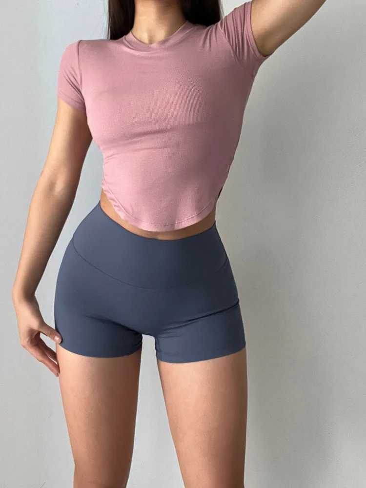 GymHUB Hip lifting fitness Yoga shorts three season pants for women high waisted peach nude running fast drying exercise Y250412