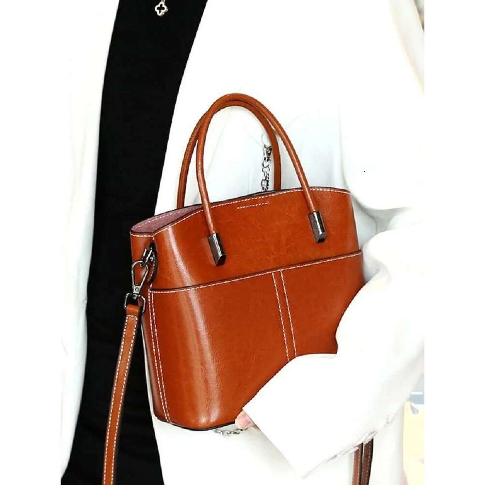 Designer Bag 100% Geniune Leather Women Bucket Casual Ladies Crossbody Hand High Quality Commuter Shoulder Bag For Girls