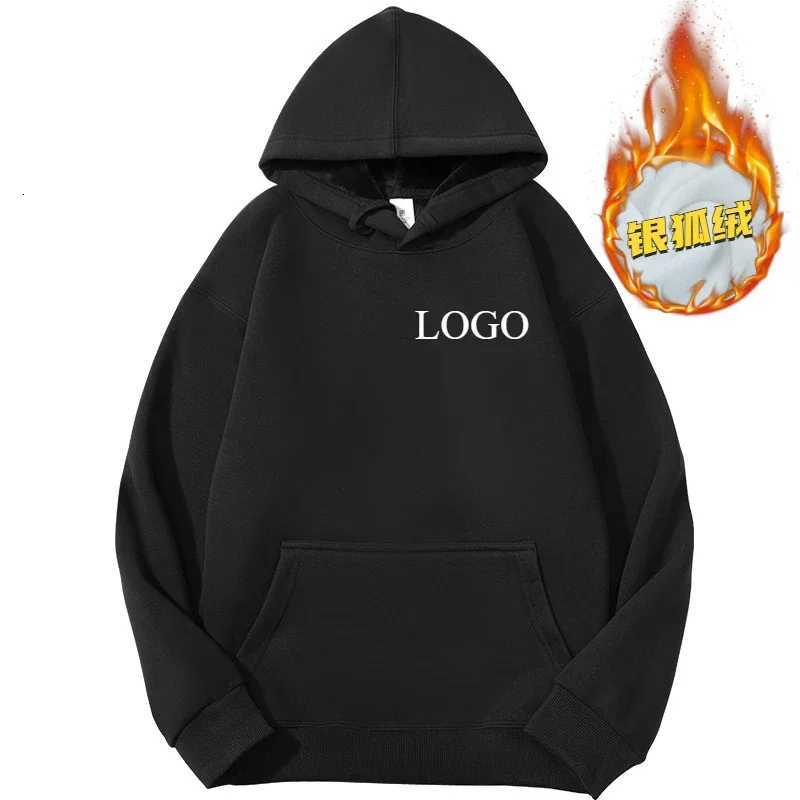 POD customization Customized Design DIY Mens Hoodies High-quality Couple Sweatshirt Winter Solid Color Cotton Loose Streetwear Men ClothingT251112