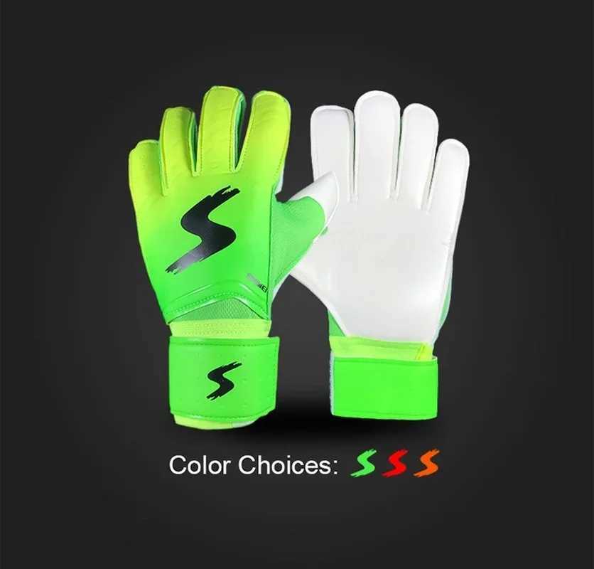 New type of football goalkeeper gloves gradient colored latex gloves with finger protection gloves for womenXJ250412