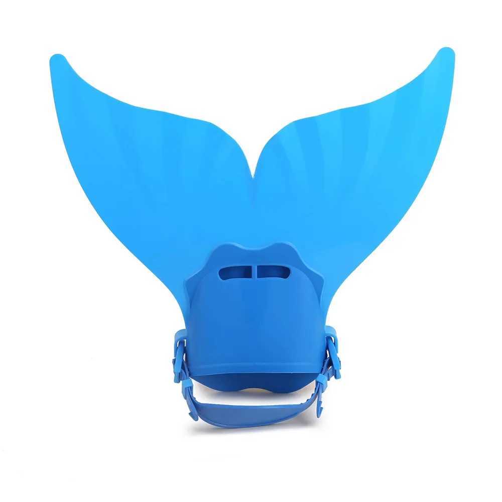 Childrens swimming fins childrens mermaid flip diving feet single fin whale tail silicone flip swimming equipment accessoriesY250412