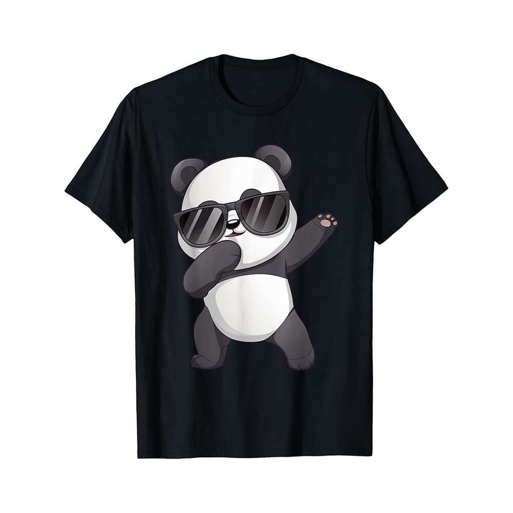 Designer T shirt Funny Dabbing Panda Cute Panda Bear Dab Dance ,100% cotton, short sleeve , Wrinkle resistant, Casual, comfortable fit - 220 g T-shirt