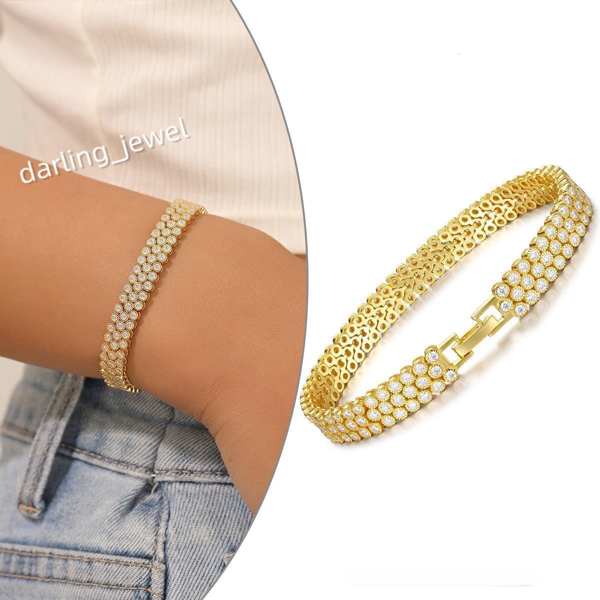 19mm S925 Silver Moissanite Bracelet Luxury Design Fashion and Versatile Hand Accessory