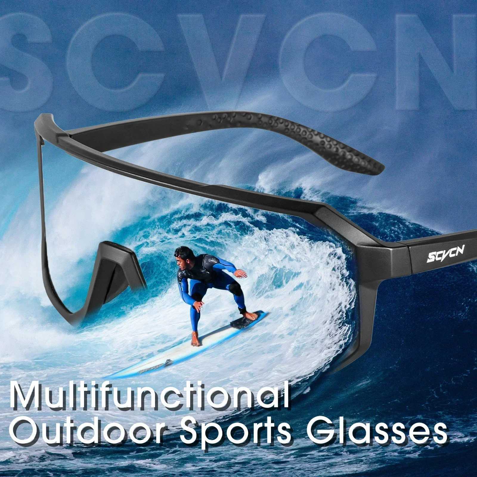 SCVCN Cycling Sunglasses Bike Mountain Driving Glasses Outdoor Sports Hiking Glasses Mens Glasses for Leisure SunglassesC250411