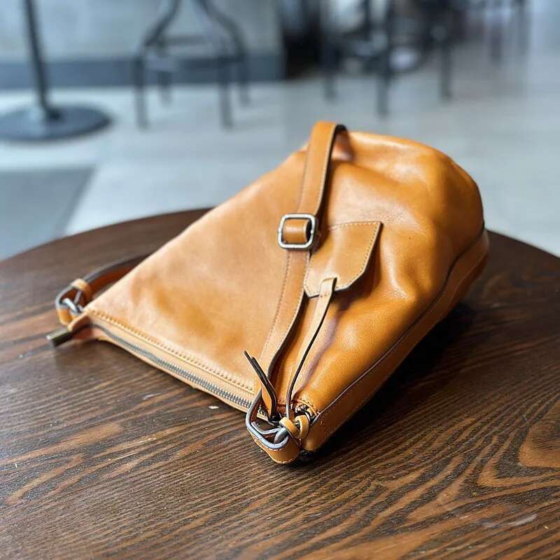2025 New Simple Genuine Leather Women Shoulder & Crossbody Bags Natural Real Cowhide Large Capacity Casual Bucket Bag