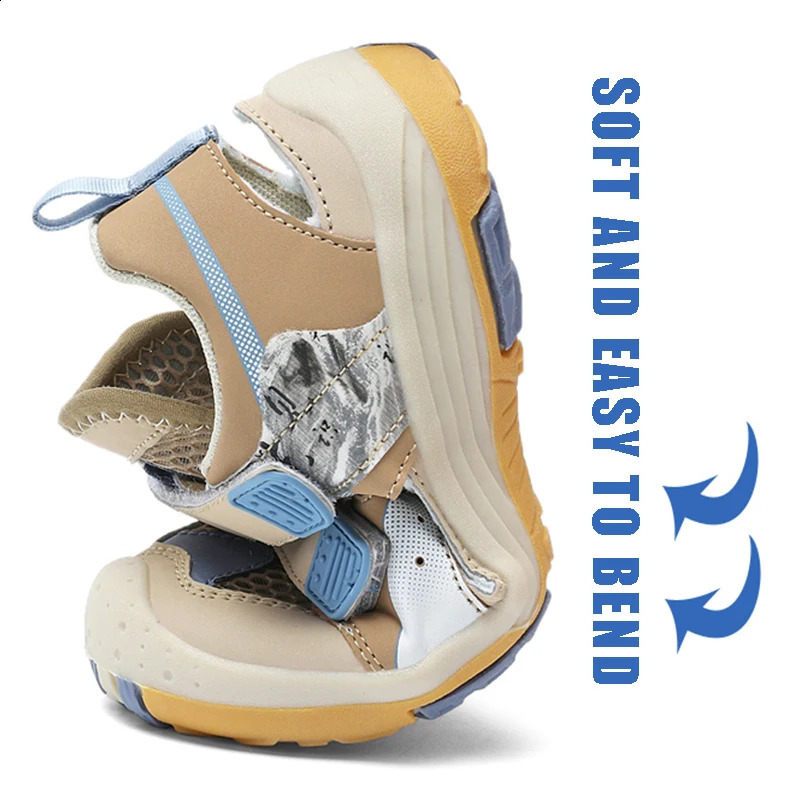 Boys Soft Sandals Fashion Children Shoes Solid Color Baby Sole Anti-slip Anti collision outdoor Girls Sandalias Flat Beach 250411