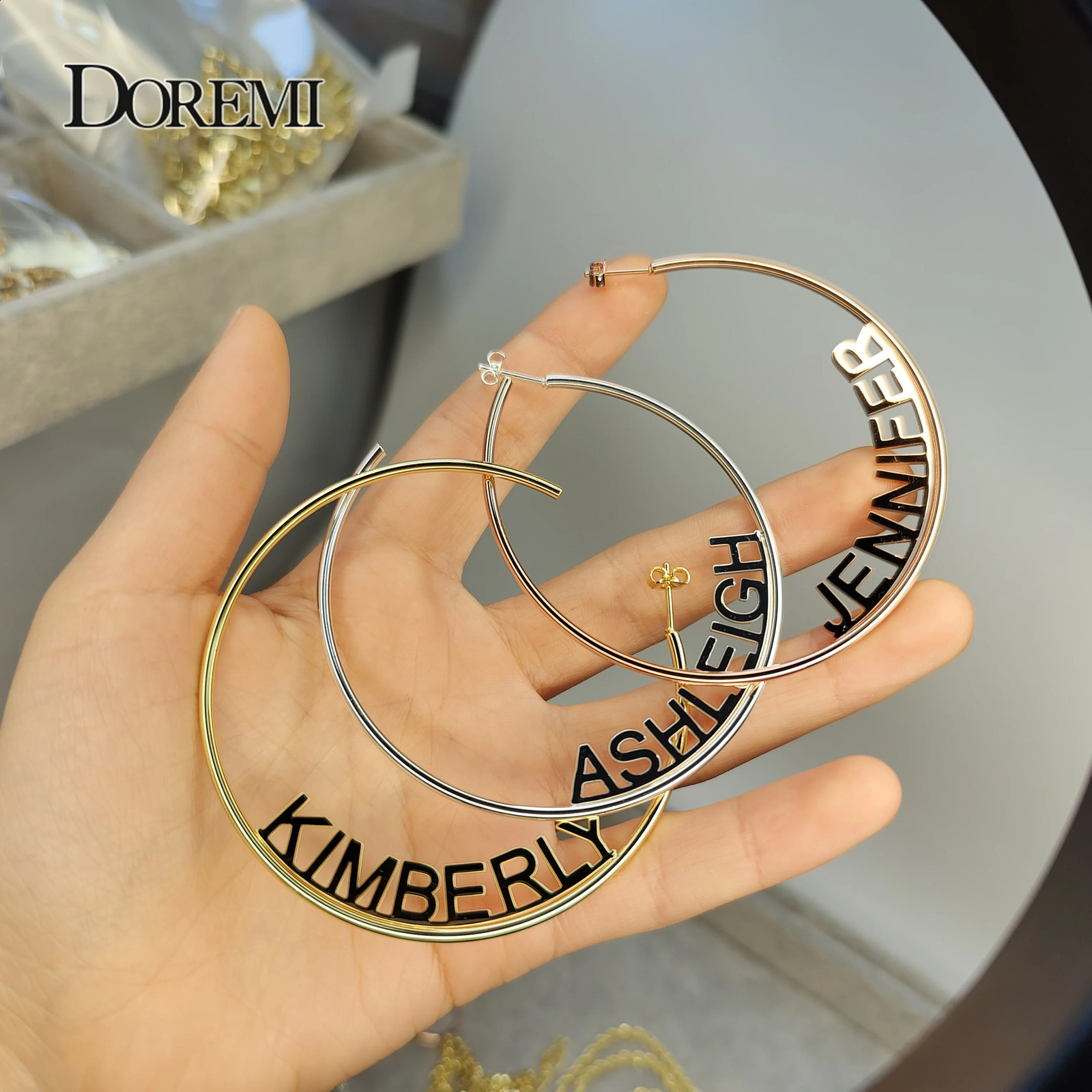 70mm custom name earrings personalized name earrings name rings 250409