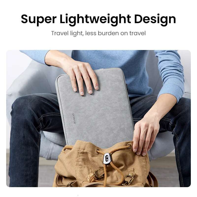 UGREEN Leather 13 14 Book Laptop Storage Sleeve Case For Ipad Pro Air Notebook Bag