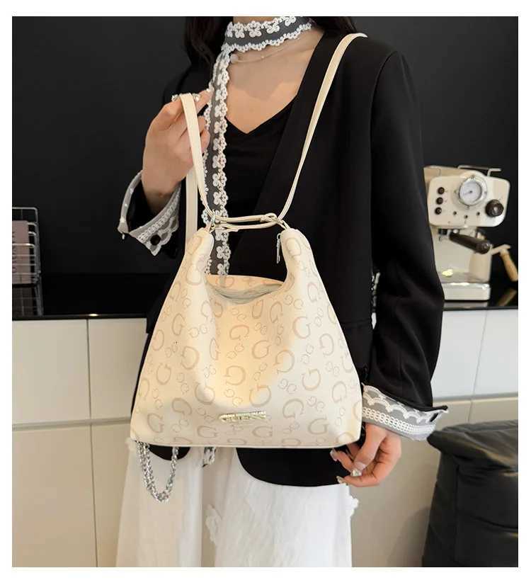 European Style Backpack - Luxury Printed Tote Bag for Students Trendy Underarm Satchel with Unique DesignW251111