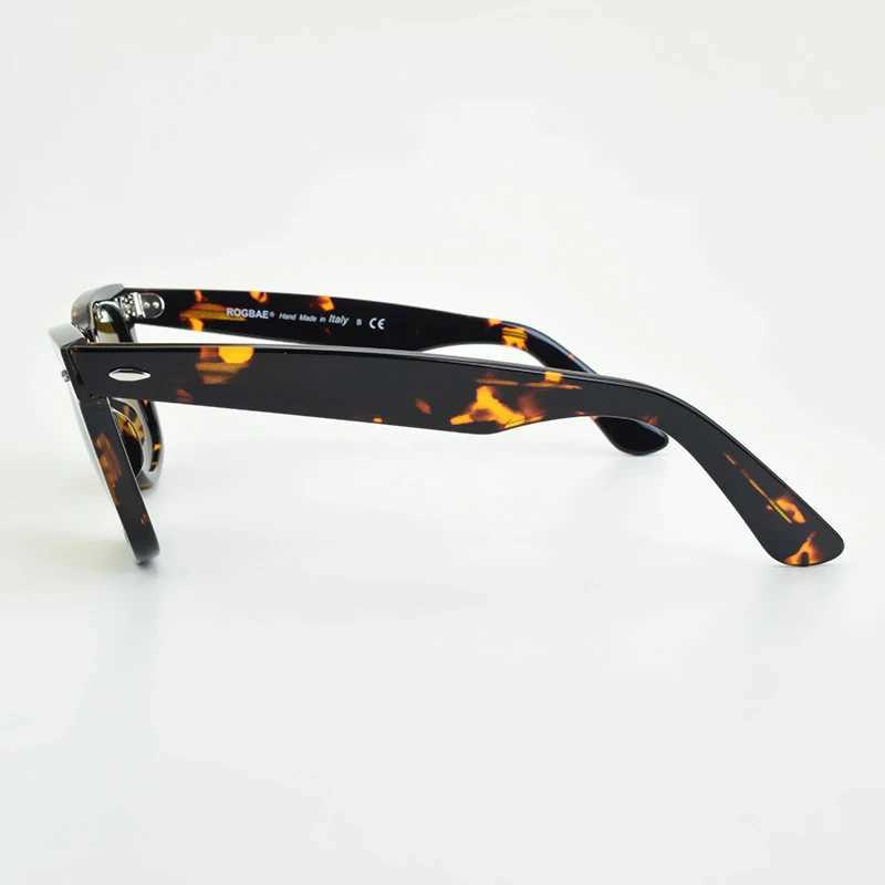 SUN glasses classics Glass lens Acetate sun glasses men Y-2140 Double rivet Design Goggles Elegant Female Square UV sunglassC250411