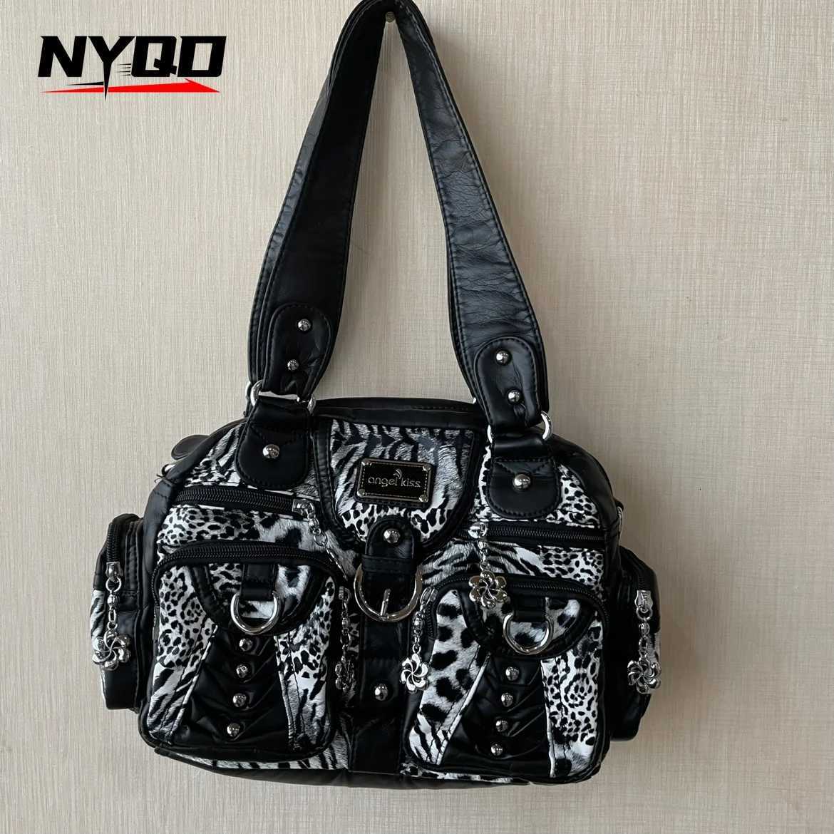 Angelkiss Women Handbags Y2K PU Satchel Top-handle Purses and Handbags Dumpling Pack Shoulder Bags Phone Money PackW251111