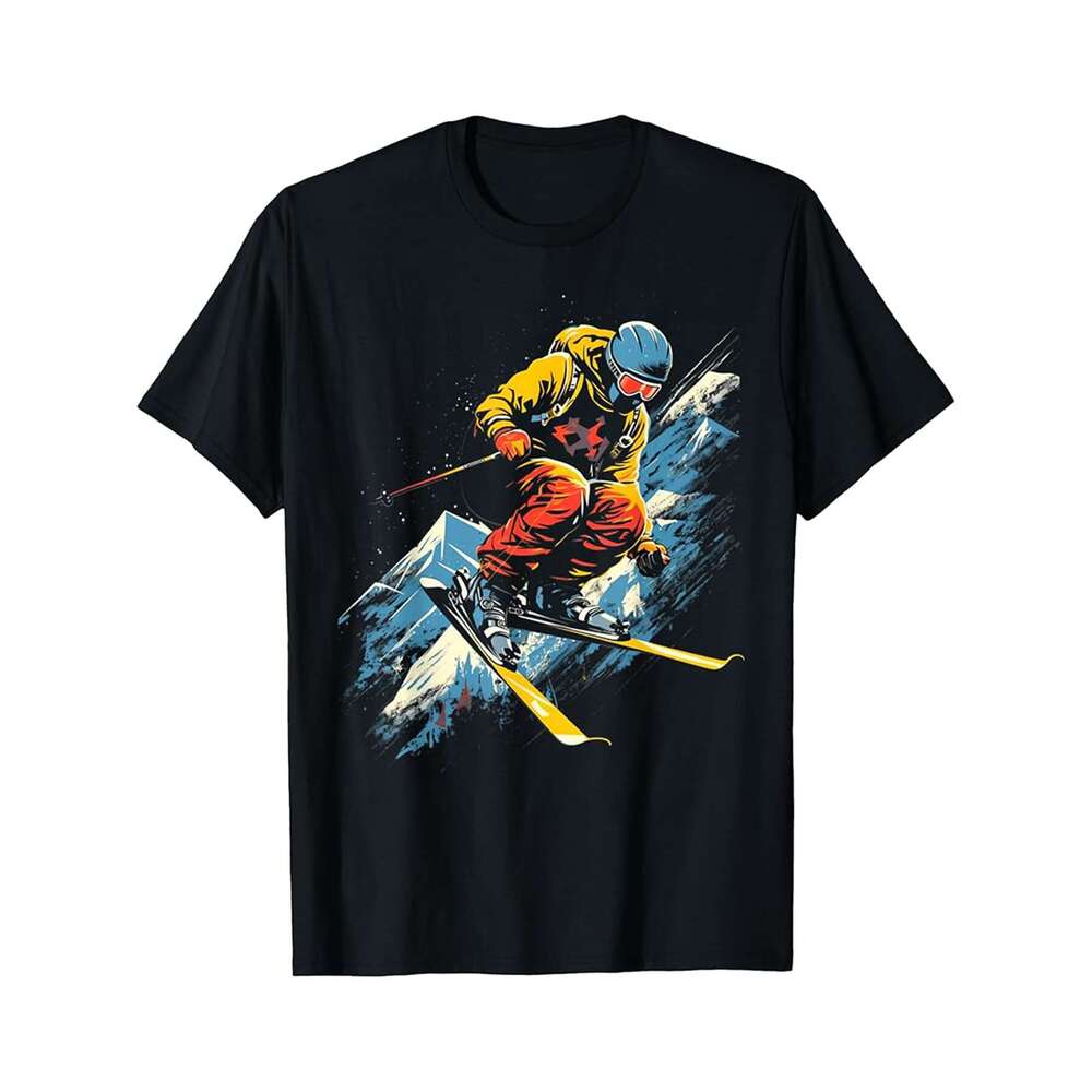 Designer T shirt Skiing Skeleton Snowboard Winter Sports Snowboarder Design - 220g T shits