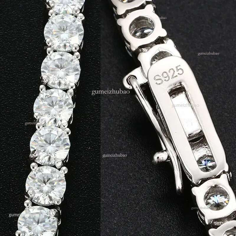 Hip Hop Inspired Moissanite Tennis Chain - Durable Sterg Sier & Gold for All Genders