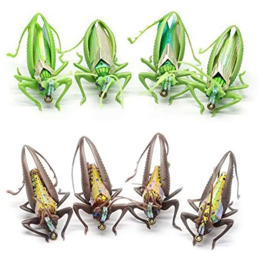 2# 6# Insect Fishing Lures Grasshopper Fishing Bait Hard Artificial Baits Road Simulation Fly Fishing Bass Lure Fishing Tackle Z250411