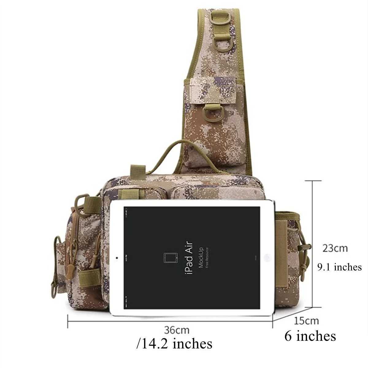 Fishing Tackle Bag Fly Fishing Backpack Chest Sling Portable Shoulder Fanny Waist Pack for Men Fishing Rod Lure Box Camping Bag Z250411