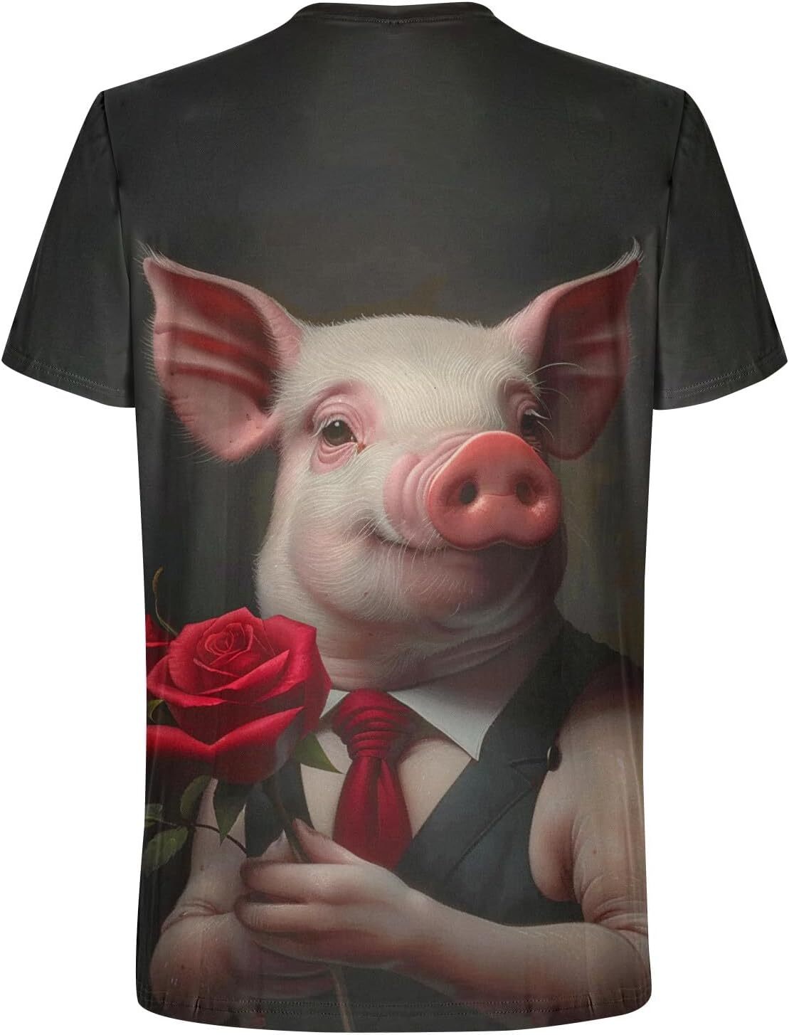T shirt for Mens Funny 3D Graphic Print T Shirts for Men Popular Novelty Animal Pig Short Sleeve T-Shirt Summer Comfy Casual Crewneck Tee Tops