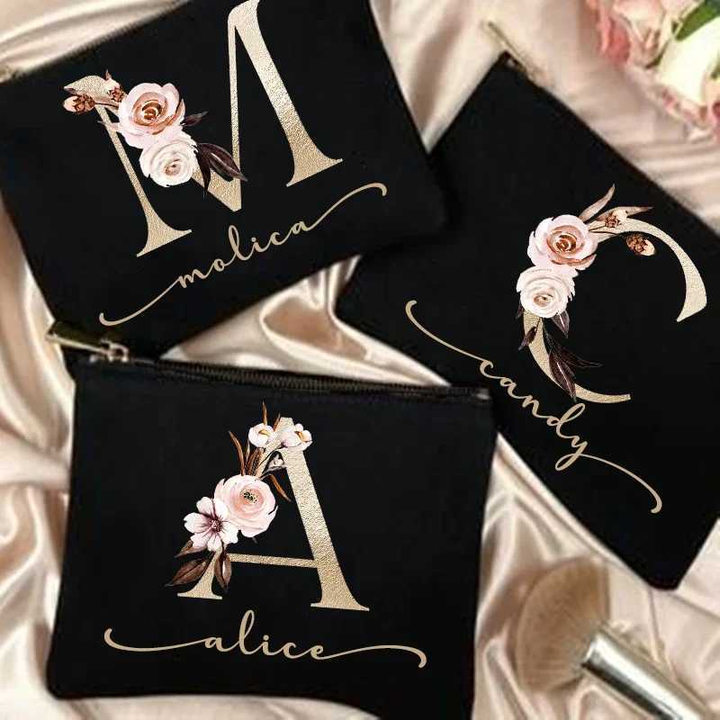 Personalized Customization Initial Name Makeup Bag Makeup Bag Makeup Bag Makeup Box Bridal Shower Gift Canvas Toilet Organizer Bridal Maid Z250411