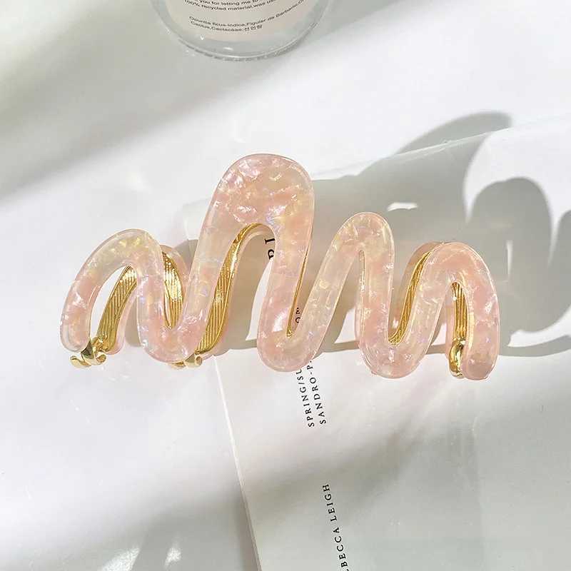 1 new acetic acid shark clip high-quality metal clip wave fashion womens high-end feeling Y2504012