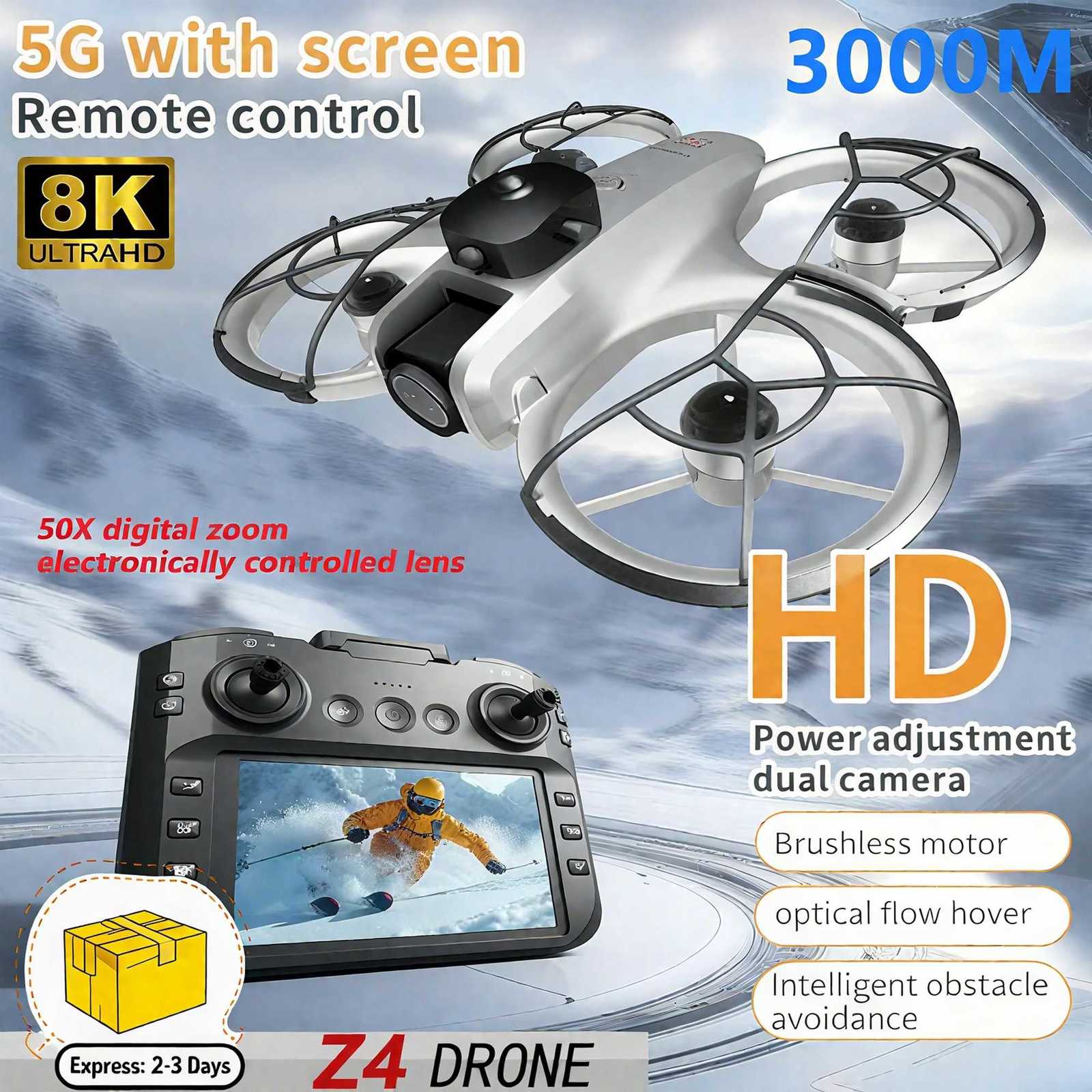 Z4 Drone 8K Clarity Long Life 5G WIFI less Mode All Key Features You Need IN One Drone Bless Motor Stronger RC Quadcopt H251112