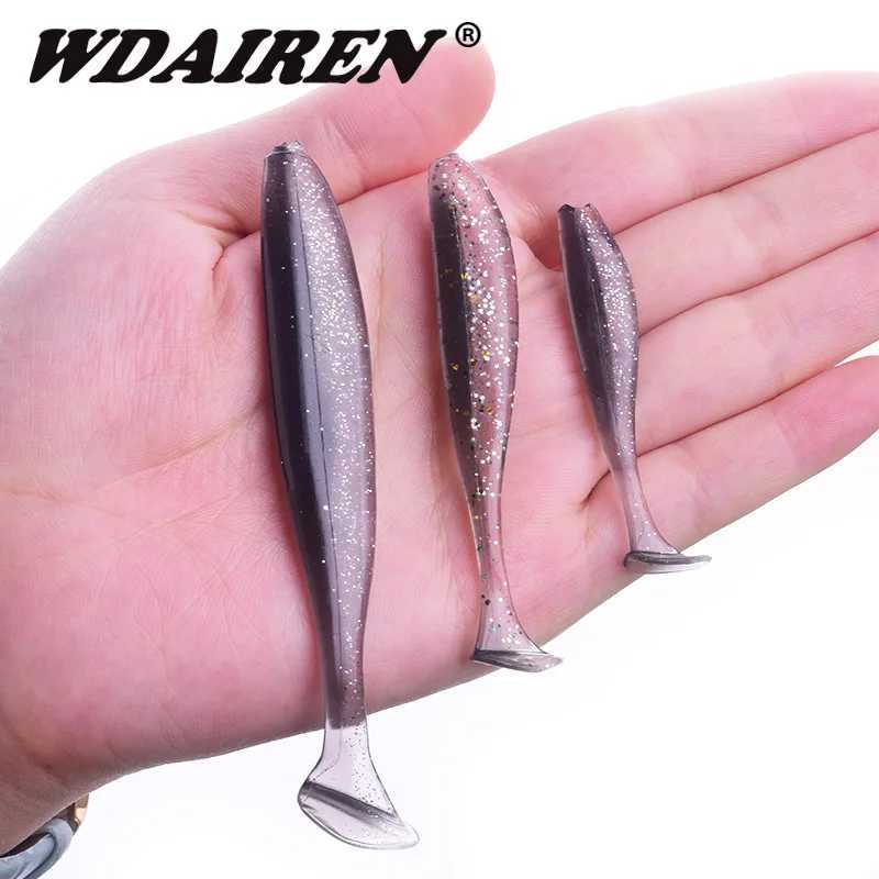 Proleurre Shad Worm Soft Bait 95mm 75mm 50mm T Tail Jigging Wobblers Fishing Lure Tackle Bass Pike Aritificial Silicone Swimbait Z250411