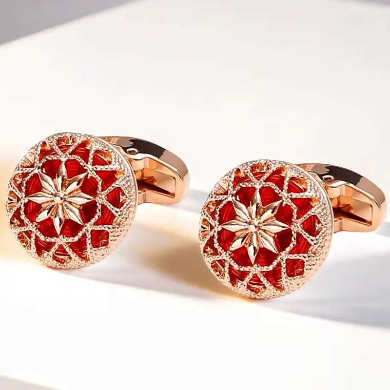2024 New Kawei Craft Hollow Cufflinks Agate Retro Cufflinks Groom Jewelry Gift ButtonsT250412