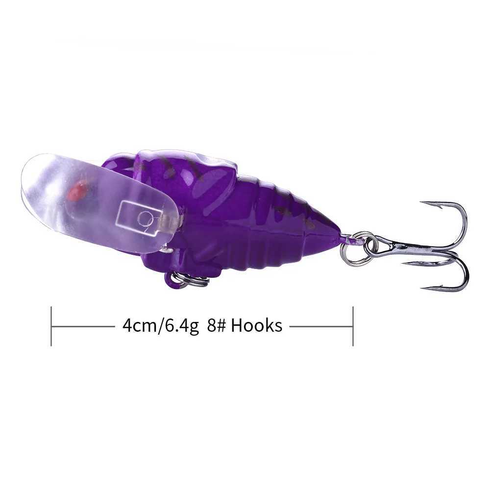 HENGJIA 1pcs Fishing Lure Bass Cicada Pesca 6g 4.2cm Simulation Insects Hard Bait Crankbait Fishing Wobblers Tackle Z250411
