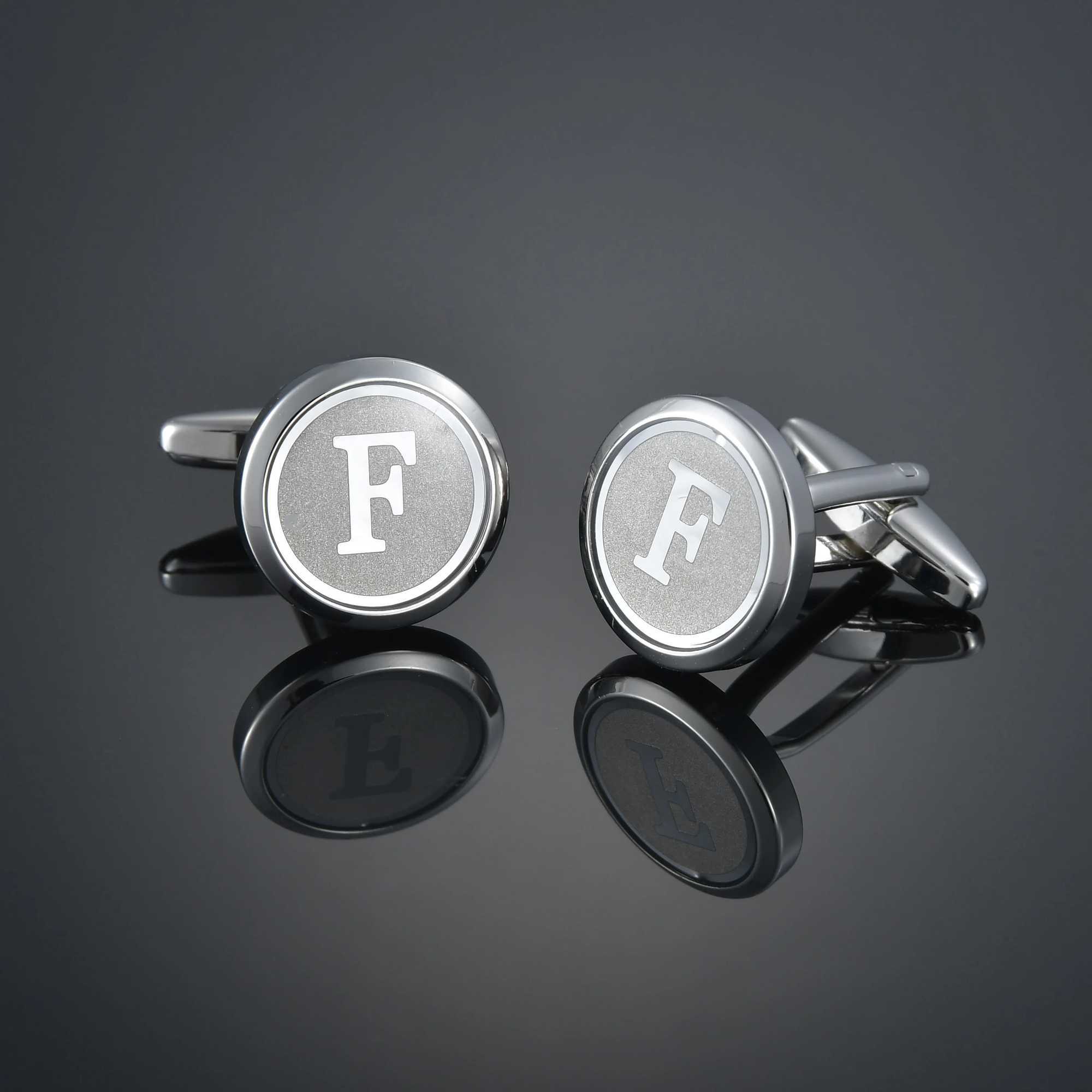 High quality mens classic 26 A-Z initial cufflinks letter cufflinks formal business wedding shirtT250412