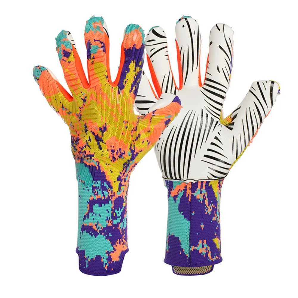 Anti slip goalkeeper gloves thick latex childrens football goalkeeper gloves wear-resistant professional game goalkeeper glovesXJ250412