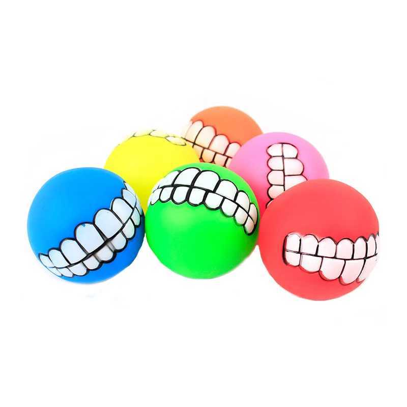 High Quality 1 rubber dog toy squeeze clean teeth dog chew toy small dog toy ball bite resistant pet supplies pet store diameter 7cm T2504012