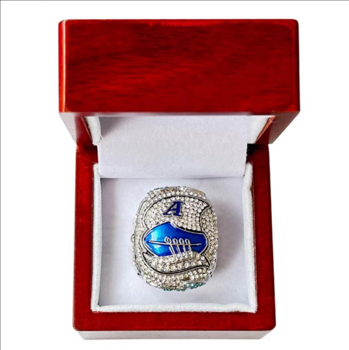 2022 Toronto Argonauts Canada Football CFL Squadra Campione Anello Da Campionato Con Espositore In Legno Uomo Donna Fan Brithday Regalo Sport Souven-image