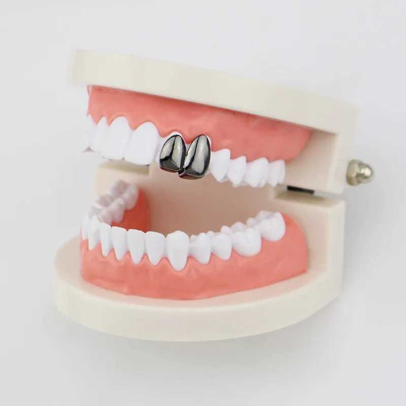 HipHop Tooth Grilz Cap Gold Plated Removable Top Dental Grill Punk Hat Cosplay Jewelry Gift W250412