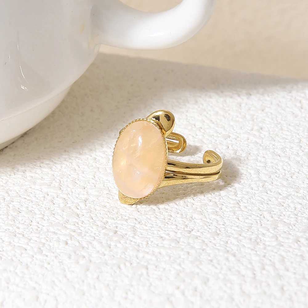 Bohemian retro 14k stainless steel adjustable wedding ring fashion jewelry giftXJ250412