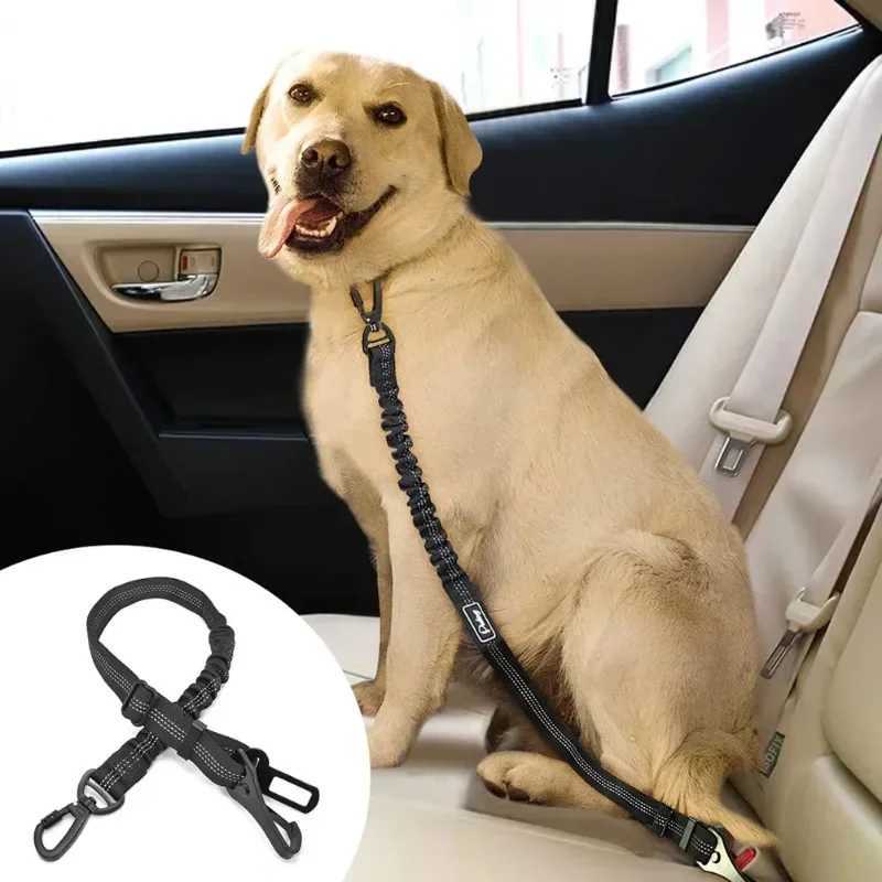 Pet dogs cats car seats belts vehicles adjustable safety lead retractable belts towing ropes suitable for dog travel pet supplies Y250412