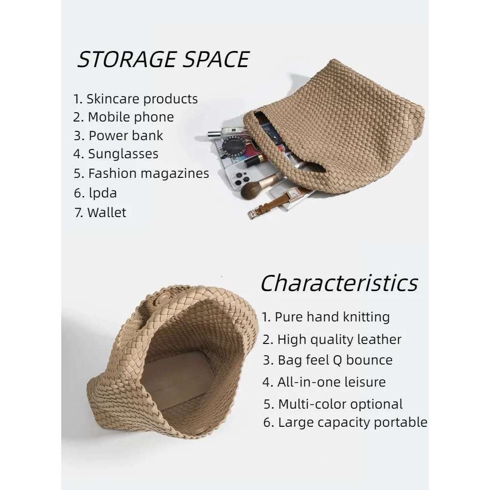 Designer Hand Knitting PU Large Women's Woven Tote Mistress Gift Original Mark Bags Casual Side Bag For Women