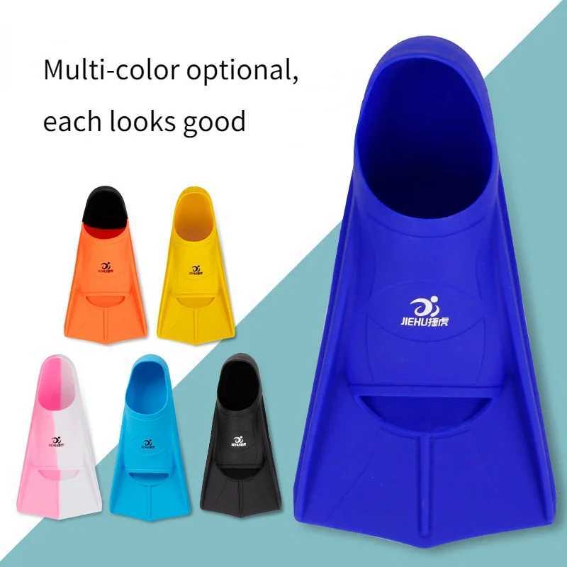 Silicone Fin Childrens Training Short Fin Mens Swimming Equipment Swimming Fin Swimming Shoes Flip CoverY250412